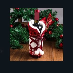 Holiday Knit Wine Coozie